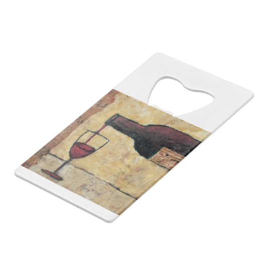 BAG04 Rood Wijn.tif Creditkaart Flessenopener (Voorkant Gekanteld)