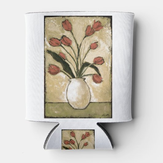 BAG10-V2 Tulpen in Red.tif Blikjeskoeler (Voorkant)