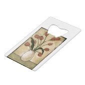 BAG10-V2 Tulpen in Red.tif Creditkaart Flessenopener (Achterkant Gekanteld)