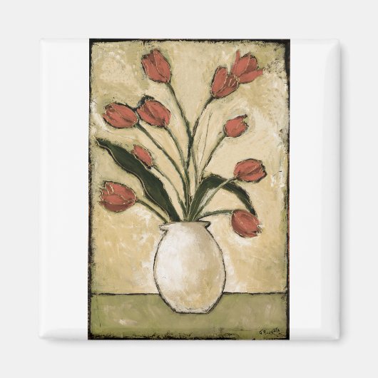 BAG10-V2 Tulpen in Red.tif Magneet (Voorkant)