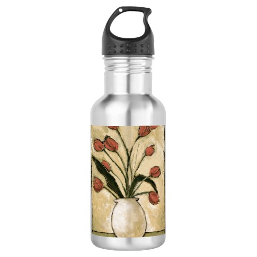 BAG10-V2 Tulpen in Red.tif Waterfles (Voorkant)