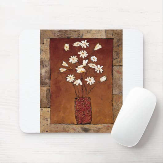 BAG12 Witte Bloemen.tif Muismat (Met muis)