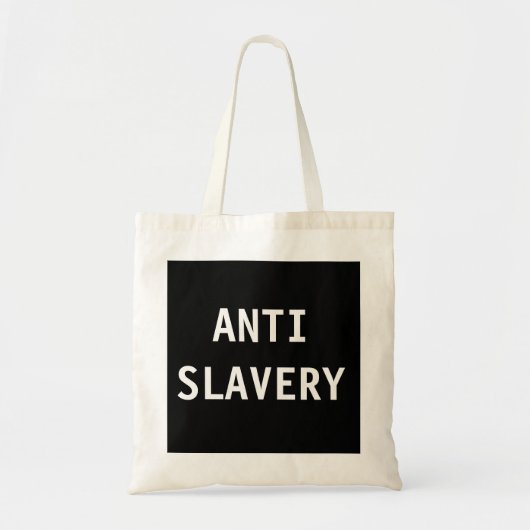 Bag Anti-slavery Black Tote Bag (Voorkant)