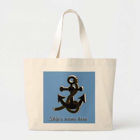 Bag - Boat Anchor en naam Grote Tote Bag (Voorkant)