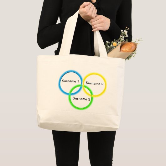 Bag - Family intersection - Light Grote Tote Bag (Voorkant (product))