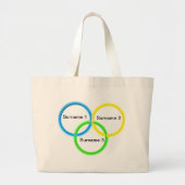Bag - Family intersection - Light Grote Tote Bag (Voorkant)