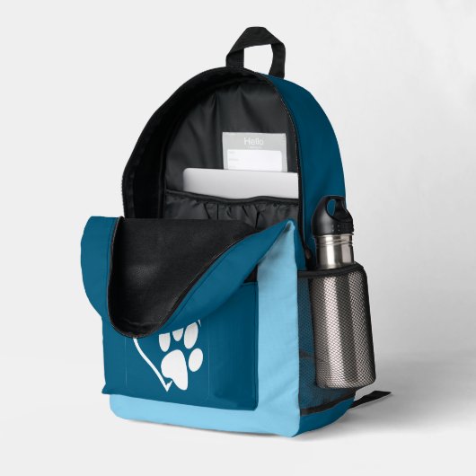 Bag for Dog Walks Bedrukte Rugzak (Achterkan Hoek Rechts (Open))