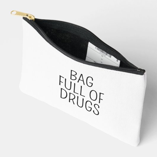 Bag Full of Drugs, Funny Zipper Pouch Makeup Bag,  Etui (Open)