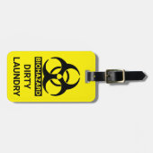 BAG-LABEL - Biogevaarlijk - Vuilwasgoed Bagagelabel (Voorkant horizontaal)