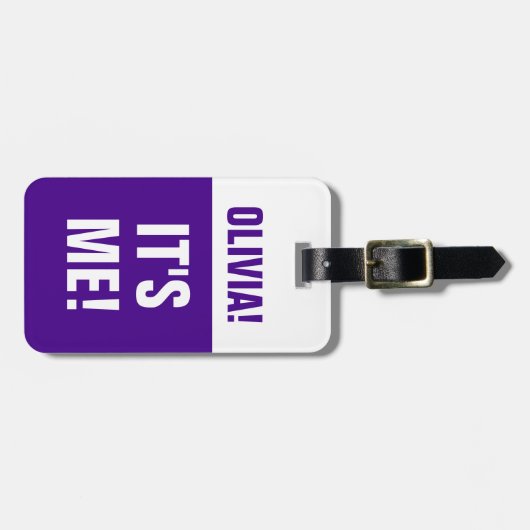 BAG LABEL -<Custom name>Ik ben het! Bagagelabel (Voorkant horizontaal)