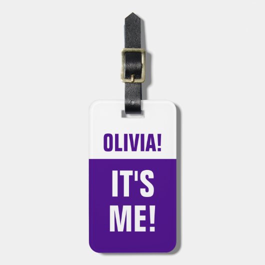 BAG LABEL -<Custom name>Ik ben het! Bagagelabel (Voorkant verticaal)