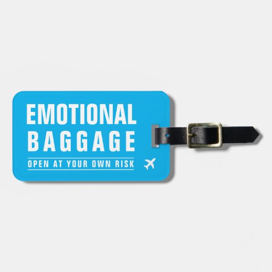 BAG-LABEL - Emotionele bagage - Open voor eigen ri Bagagelabel (Voorkant horizontaal)
