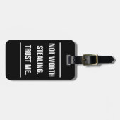 BAG LABEL - Het is niet de moeite waard om te stel Bagagelabel (Voorkant horizontaal)