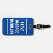 BAG LABEL - Ik hou van bagagemanagers. Bagagelabel (Voorkant horizontaal)