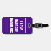 BAG LABEL - Ik hou van bagagemanagers. Bagagelabel (Voorkant horizontaal)