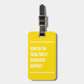 BAG-LABEL - Inchecken, pinda's, Herhalen Bagagelabel (Voorkant verticaal)