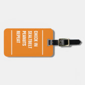 BAG-LABEL - Inchecken, pinda's, Herhalen Bagagelabel (Voorkant horizontaal)