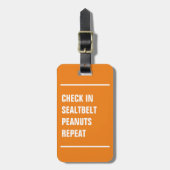 BAG-LABEL - Inchecken, pinda's, Herhalen Bagagelabel (Voorkant verticaal)