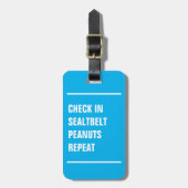 BAG-LABEL - Inchecken, pinda's, Herhalen Bagagelabel (Voorkant verticaal)