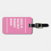 BAG-LABEL - Inchecken, pinda's, Herhalen Bagagelabel (Voorkant horizontaal)