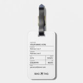 BAG-LABEL - Kapitein Stripes Bagagelabel (Achterkant verticaal)