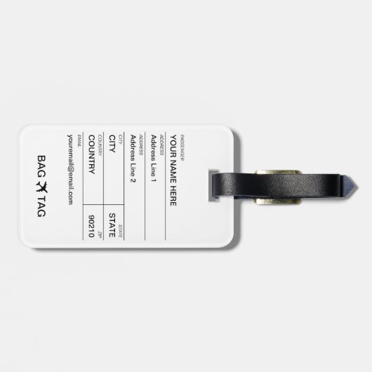 BAG-LABEL - Kapitein Stripes Bagagelabel (Achterkant horizontaal)