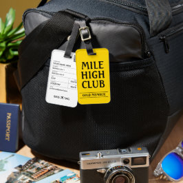 BAG LABEL - Mile High Club - Gold Member Bagagelabel