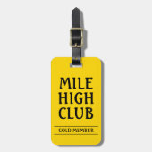 BAG LABEL - Mile High Club - Gold Member Bagagelabel (Voorkant verticaal)