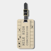 BAG-LABEL - Mile High Concessiekaart Bagagelabel (Voorkant verticaal)