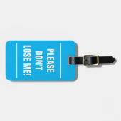 BAG LABEL - Verlies me alsjeblieft niet! Bagagelabel (Voorkant horizontaal)