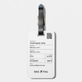 BAG-LABEL - vluchtrecorder. Niet openen. Bagagelabel (Achterkant verticaal)