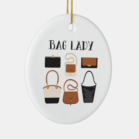 Bag Lady Keramisch Ornament (Rechts)