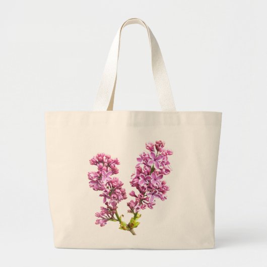 Bag - Lila bloesems Grote Tote Bag (Voorkant)