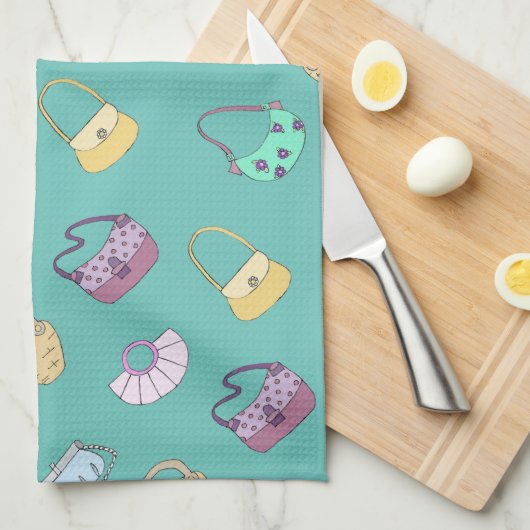 Bag Lovers Doodle Theedoek (Quarter Fold)