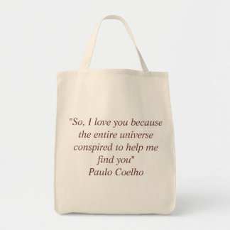 Bag met Paulo Coelho Quote Tote Bag
