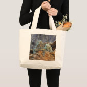 Bag met twee merkwaardige lizards grote tote bag (Voorkant (product))