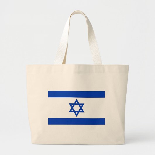 Bag met vlag Israël Grote Tote Bag (Voorkant)