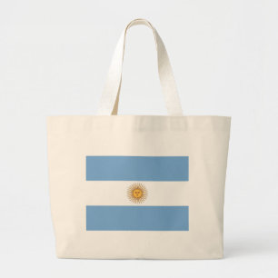 Bag met vlag van Argentinië Grote Tote Bag