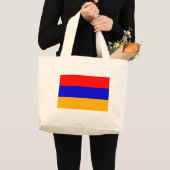 Bag met vlag van Armenië Grote Tote Bag (Voorkant (product))