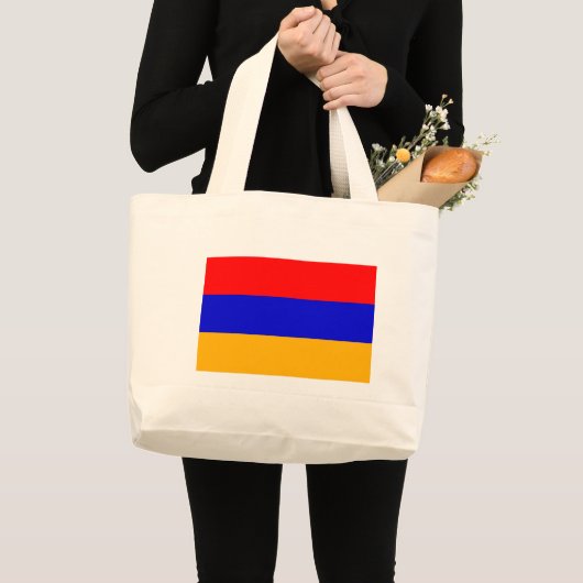 Bag met vlag van Armenië Grote Tote Bag (Voorkant (product))