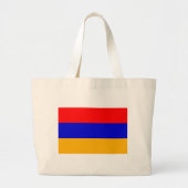 Bag met vlag van Armenië Grote Tote Bag (Voorkant)
