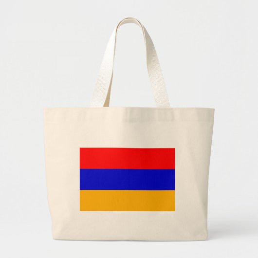 Bag met vlag van Armenië Grote Tote Bag (Voorkant)