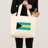 Bag met vlag van Bahama's Grote Tote Bag (Voorkant (product))