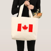 Bag met vlag van Canada Grote Tote Bag (Voorkant (product))