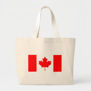 Bag met vlag van Canada Grote Tote Bag