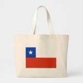 Bag met vlag van Chili Grote Tote Bag (Voorkant)