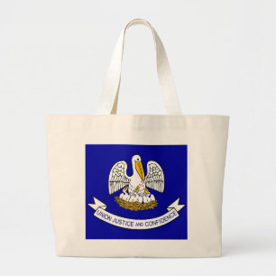 Bag met vlag van de staat Louisiana - VS Grote Tote Bag