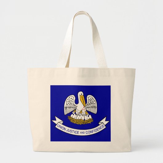 Bag met vlag van de staat Louisiana - VS Grote Tote Bag (Voorkant)