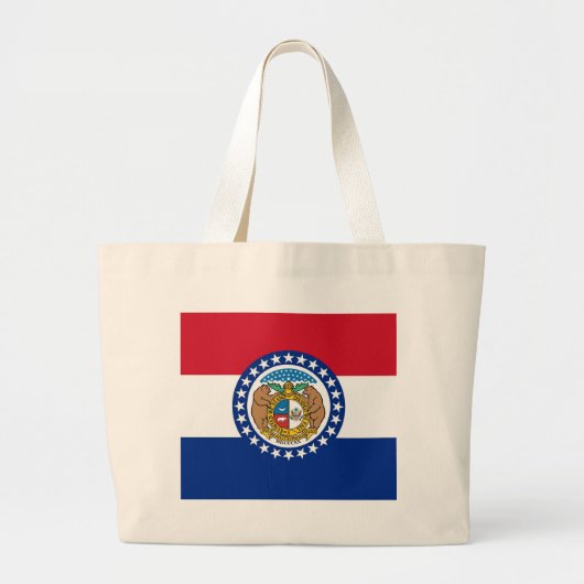 Bag met vlag van de staat Missouri - VS Grote Tote Bag (Voorkant)