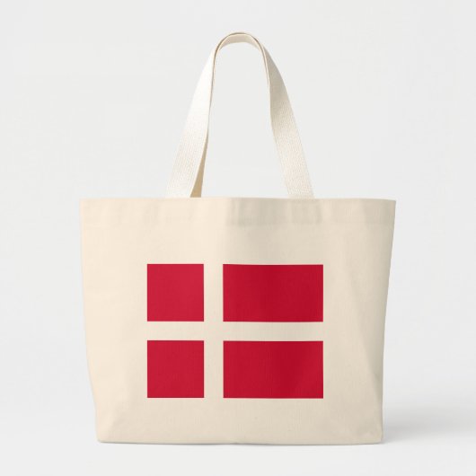 Bag met vlag van Denemarken Grote Tote Bag (Voorkant)